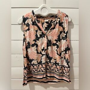 CREAM floral blouse size 42